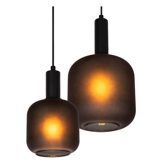 Lucide ELOISE MULTI PENDEL E27 Pendelleuchten 4-fach Modern Schwarz 70-150cm 45405/04/30
