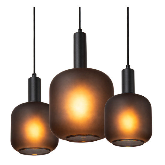 Lucide ELOISE MULTI PENDEL E27 Pendelleuchten 7-fach Modern Schwarz 70-150cm 45405/07/30