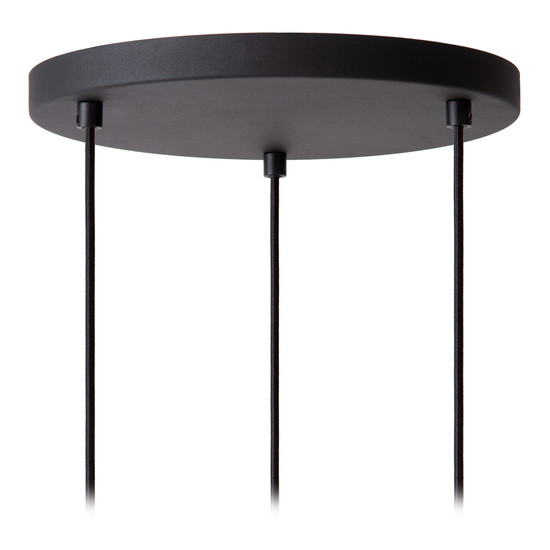 Lucide LAMBRES E27 Pendelleuchten 3-fach Modern Schwarz 70-164cm 45410/13/30