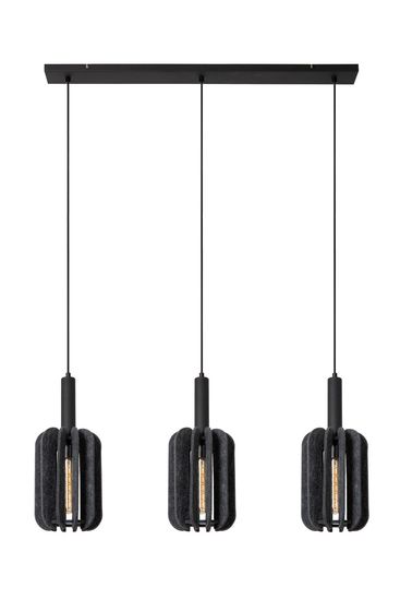 Lucide RAFAL Pendelleuchte 3x E27 Grau, Schwarz 45492/03/36