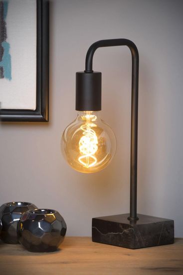 Lucide LORIN Tischlampe E27 Schwarz 45565/01/30