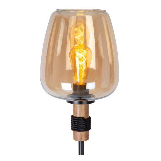Lucide ILONA Stehleuchte E27 Amber, Schwarz 45708/01/62