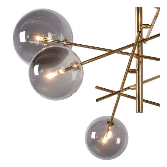 Lucide ALARA LED Pendelleuchte 6x G4 6x 1,5W Gold, Rauchfarbe Grau 46417/06/10