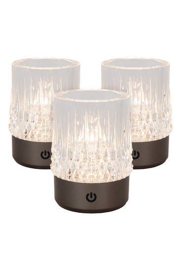 Lucide LILI LED Tischlampe 3W dimmbar Steuerbare Lichtfarbe Modern Schwarzchrom 46520/03/08