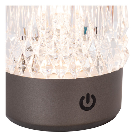 Lucide LILI LED Tischlampe 3W dimmbar Steuerbare Lichtfarbe Modern Schwarzchrom 46520/03/08