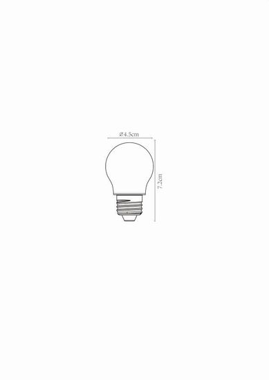 Lucide G45 LED Filament Lampe E27 4W dimmbar Matte 49021/04/67