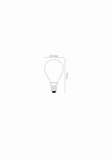 Lucide P45 LED Filament Lampe E14 4W dimmbar Matte 49022/04/67