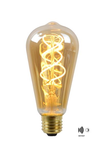 Lucide ST64 TWILIGHT LED Filament Lampe E27 4W Amber Sensor 49034/04/62