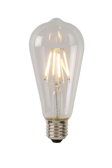 Lucide ST64 Class A LED Filament Lampe E27 7W Transparent 49084/07/60