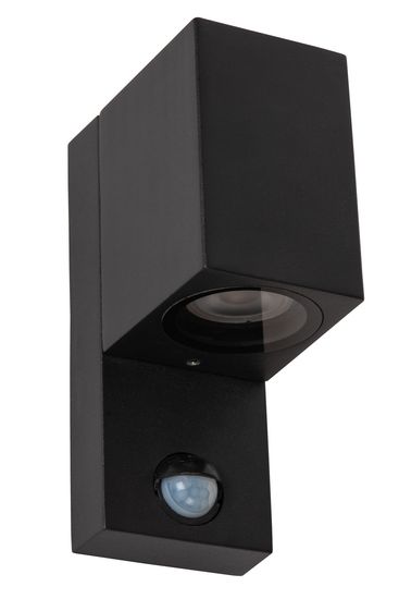 Lucide ZARO IR Wandleuchte GU10 Schwarz Sensor IP65 69802/01/30