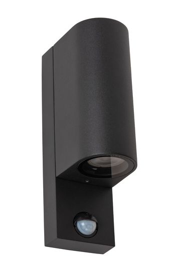 Lucide ZARO IR Wandleuchte 2x GU10 Schwarz Sensor IP65 69803/02/30