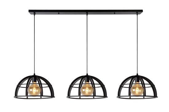 Lucide DIKRA Pendelleuchte 3x E27 Schwarz 76464/03/30