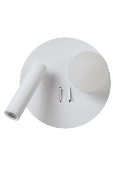 Lucide MATIZ LED Wandleuchte USB Aufladung 3,7W 360° drehbar Weiß, Opal 77286/02/31