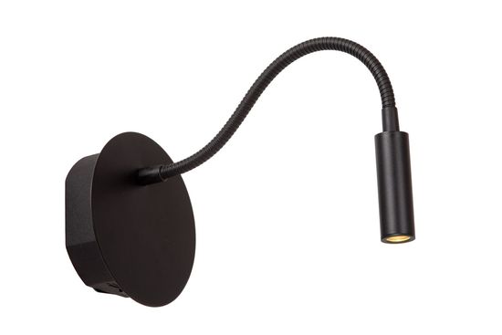Lucide JOLIJN LED Wandleuchte 2W mit flexiblem Lesearm Schwarz 77289/03/30