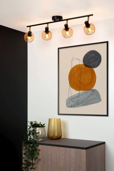 Lucide MAREN Deckenleuchte 4x E14 360° drehbar Mattes Gold, Messing, Schwarz 77978/04/02