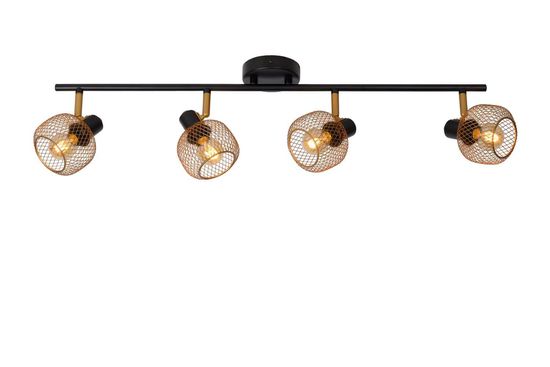 Lucide MAREN Deckenleuchte 4x E14 360° drehbar Mattes Gold, Messing, Schwarz 77978/04/02