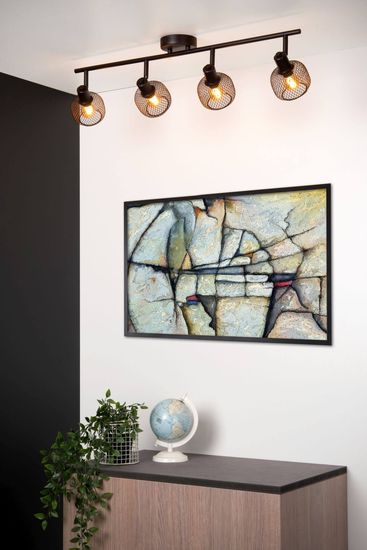 Lucide MAREN Deckenleuchte 4x E14 360° drehbar Schwarz 77978/04/30