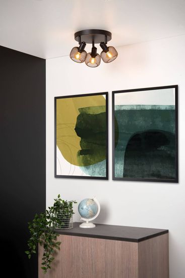 Lucide MAREN Deckenleuchte 3x E14 360° drehbar Schwarz 77978/13/30