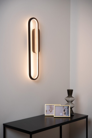 Lucide THELMA LED Wandleuchte 24W dimmbar Warmweiss Modern Schwarz 78200/22/30