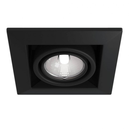 Maytoni Metal Modern Downlight, Einbauleuchte GU10 Schwarz schwenkbar, drehbar