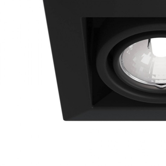 Maytoni Metal Modern Downlight, Einbauleuchte GU10 Schwarz schwenkbar, drehbar