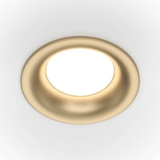 Maytoni Slim Downlight, Einbauleuchte GU10 Matt-Gold Ø8,5mm