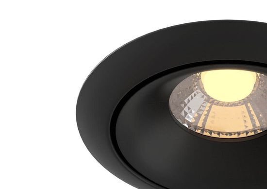 Maytoni Yin LED Einbaustrahler für angehängte Decken 8W Schwarz Warmweiss Ø98mm
