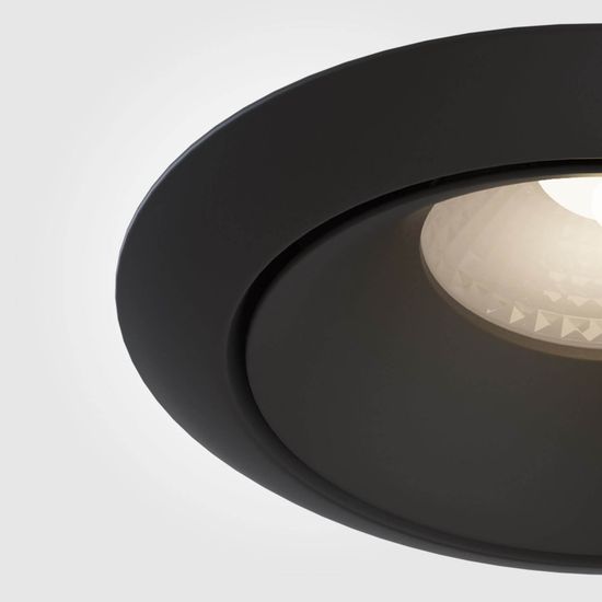 Maytoni Yin LED Downlight, Einbauleuchte 12W dimmbar Schwarz 90Ra Ø9,8mm Warmweiss