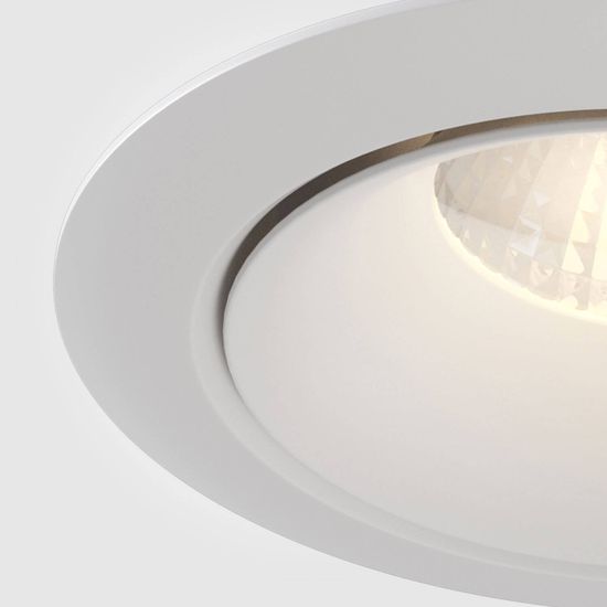 Maytoni Yin LED Downlight, Einbauleuchte 12W dimmbar Weiss 90Ra Ø9,8mm Warmweiss