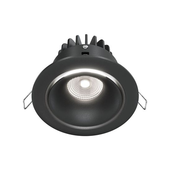 Maytoni Yin LED Downlight, Einbauleuchte 12W Schwarz 90Ra Ø9,8mm Neutralweiss
