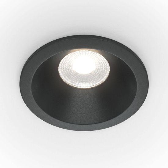 Maytoni Zoom LED Downlight, Einbauleuchte 12W dimmbar Schwarz IP65 90Ra Ø8,5mm Warmweiss