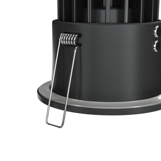 Maytoni Zoom LED Downlight, Einbauleuchte 12W Schwarz IP65 90Ra Ø8,5mm Neutralweiss