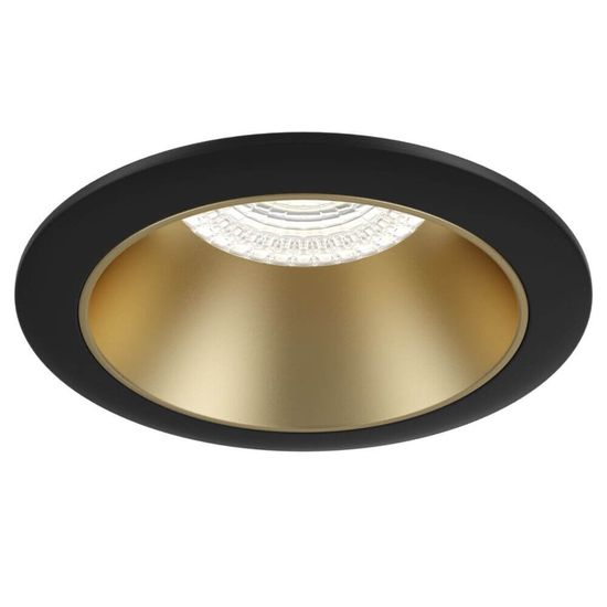 Maytoni Share Deckeneinbaulampe GU10 Schwarz-Gold Ø86mm