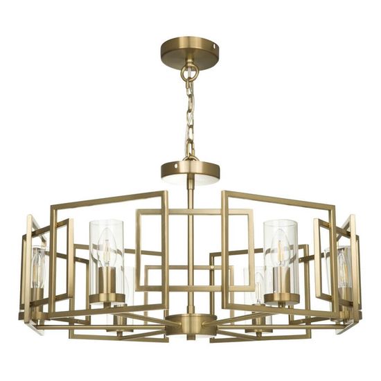 Maytoni Bowi Pendelleuchte, Hängeleuchte 6x E14 Mondänes Design Gold
