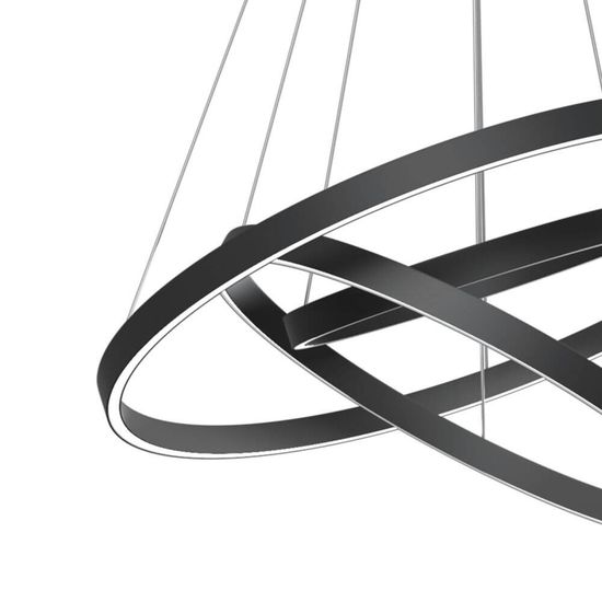 Maytoni Rim LED Pendelleuchte, Hängeleuchte 115W Schwarz Neutralweiss