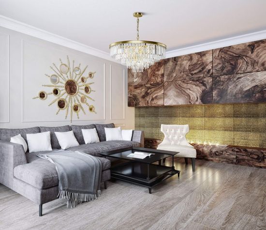 Maytoni Revero Pendelleuchte, Hängeleuchte 12x E14 Messing Glas