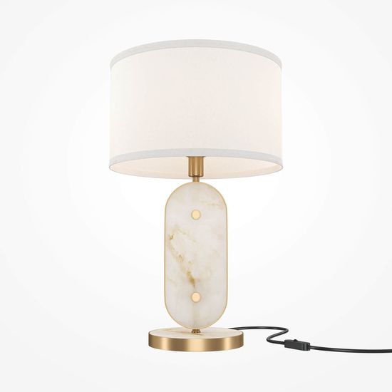 Maytoni Marmo Tischleuchte, Tischlampe E27 Gold-Farbe