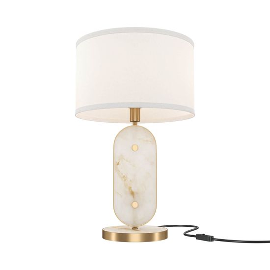 Maytoni Marmo Tischleuchte, Tischlampe E27 Gold-Farbe