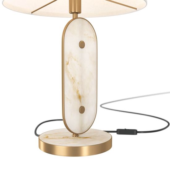 Maytoni Marmo Tischleuchte, Tischlampe E27 Gold-Farbe
