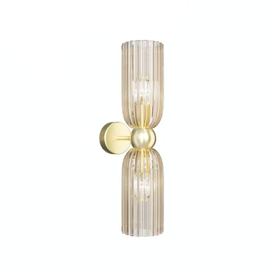 Maytoni Antic Wandleuchte, Wandlampe 2x E14 Cognac-Farbe Gold-Farbe