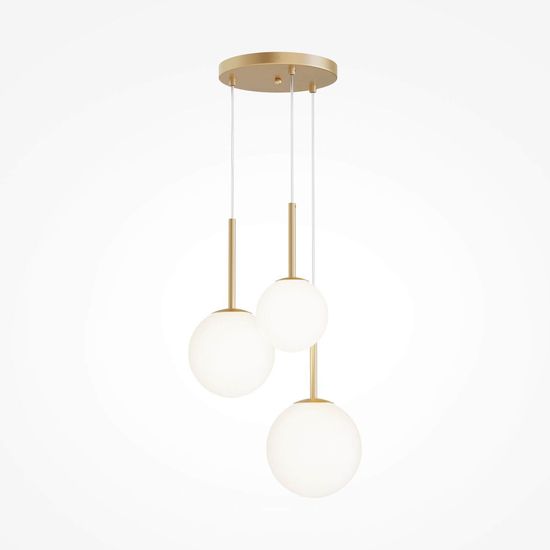 Maytoni Basic form Pendelleuchte, Hängeleuchte 3x E14 45cm Gold-Farbe