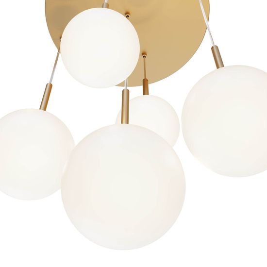 Maytoni Basic form Pendelleuchte, Hängeleuchte 5x E14 65cm Gold-Farbe