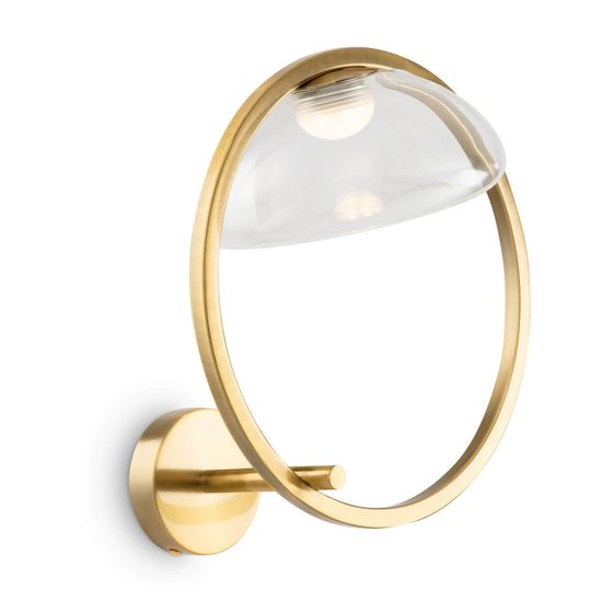 Maytoni Lunare LED Wandleuchte, Wandlampe 5W Downlight Messing Warmweiss