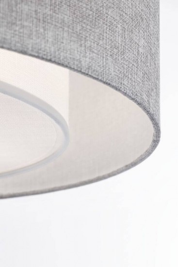 Maytoni Bergamo Deckenleuchte 3x E27 Chrom Grau Leinen