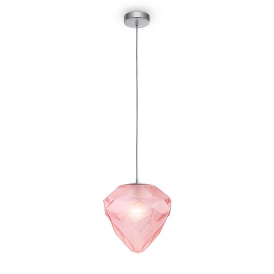 Maytoni Globo Pendelleuchte, Hängeleuchte E27 Chrom rosa, pink Glas