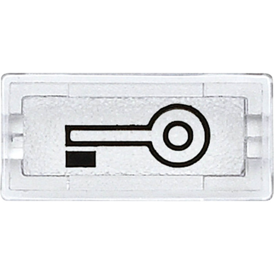 Merten 395769 Symbole, rechteckig, Schlüssel, glasklar