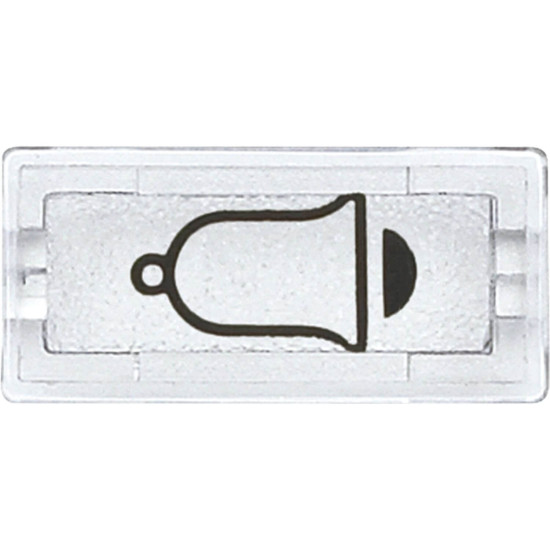 Merten 395869 Symbole, rechteckig, Klingel, glasklar