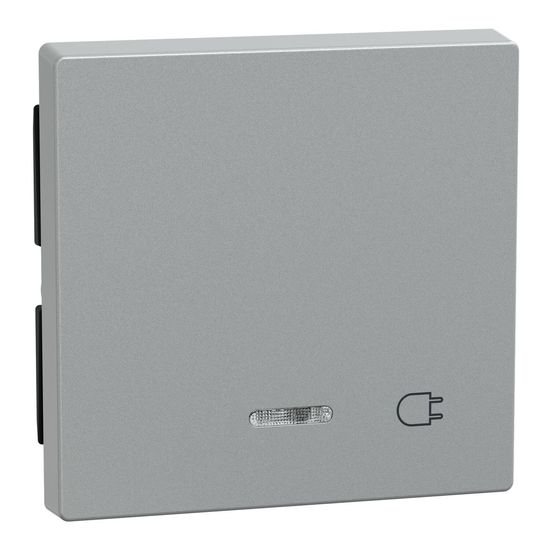 Merten 431760 Wippe mit Kontrollfenster und Aufdruck Steckdose, aluminium, System M