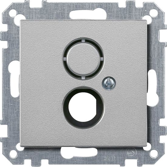 Merten 468560 Zentralplatte für BNC/TNC-Buchse, aluminium, System M