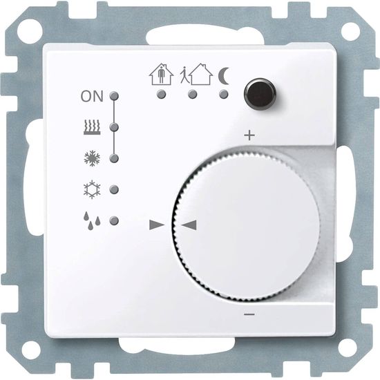 Merten 616725 KNX Raumtemperaturregler UP/PI mit Tasterschnittstelle 4fach, aktivweiß glänzend, System M